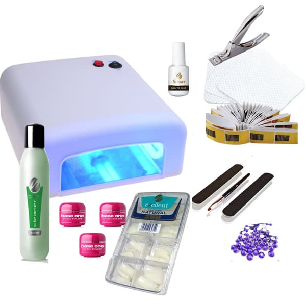 Startset för naglar MIDI, komplett kit med lampa och UV gel