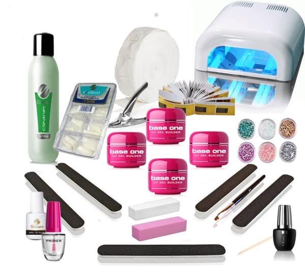 nagelkit CLASSIC UV 36W, komplett europeiskt syrafri UVgel set