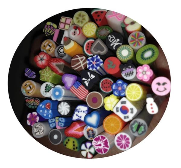 nageldekor mixade nageltejp fimo strass