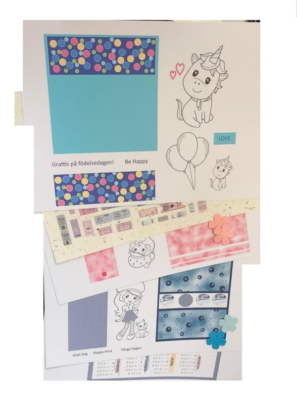 Scrapbooking diverse stickers 3 ark