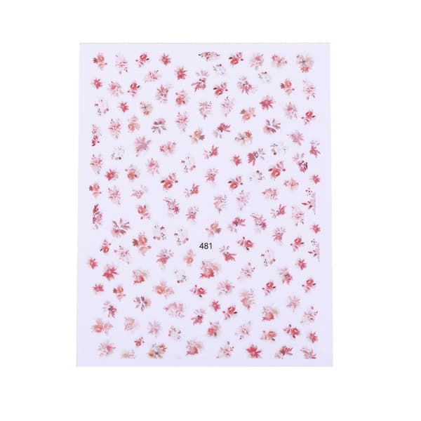 2 stora ark nagelstickers blommor slumpas
