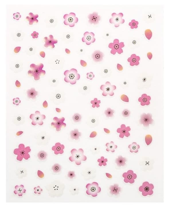 2 stora ark nagelstickers blommor slumpas