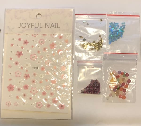 kit nagelstickers olika dekorationer nagelparty