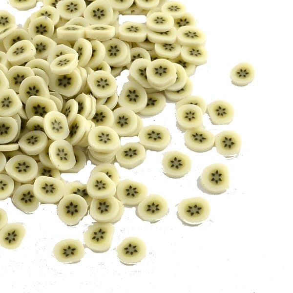 Nageldekorationer fimo frukter 300 banan skivor