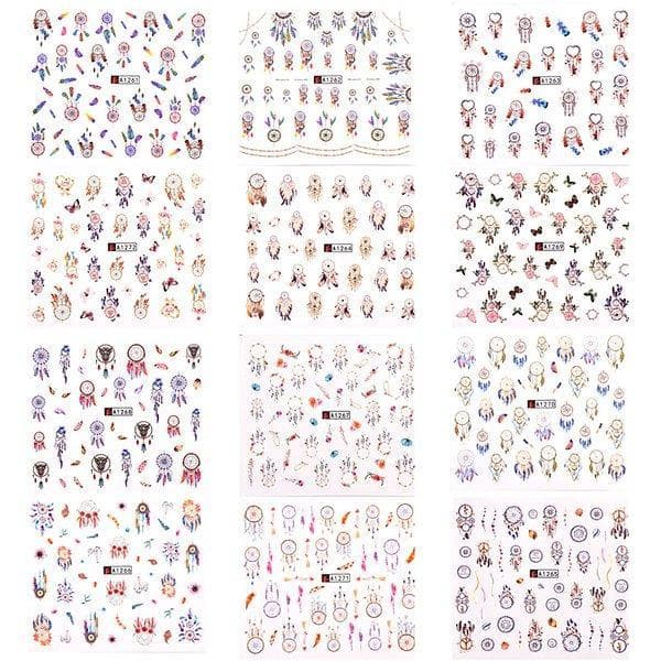 vattenstickers  2 drömfångare o 2 fjäder