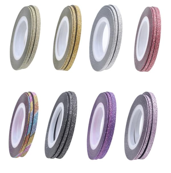 10-pak Glitter Striping tape, negle tape, negle dekorationer
