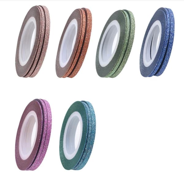 10-pak Glitter Striping tape, negle tape, negle dekorationer