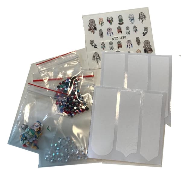 Nageldekorationer kit mix paket nagelfest