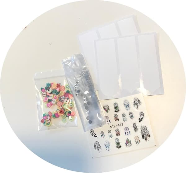 Nageldekorationer kit mix paket nagelfest