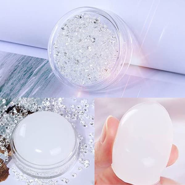 INF Stempelpute for nail art silikon Hvit