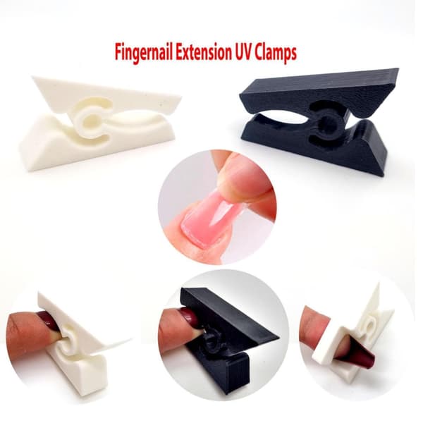 Nagelförlängning UV-klämmor/ nagelklämma manikyrverktygssats 5 pcs black One-size