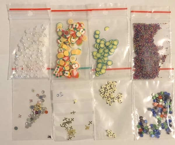 många Nageldekorationer kit mix paket