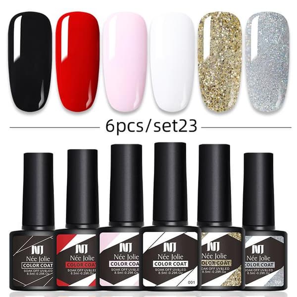 6 kpl 8,5 ml geelikynsilakkasarja