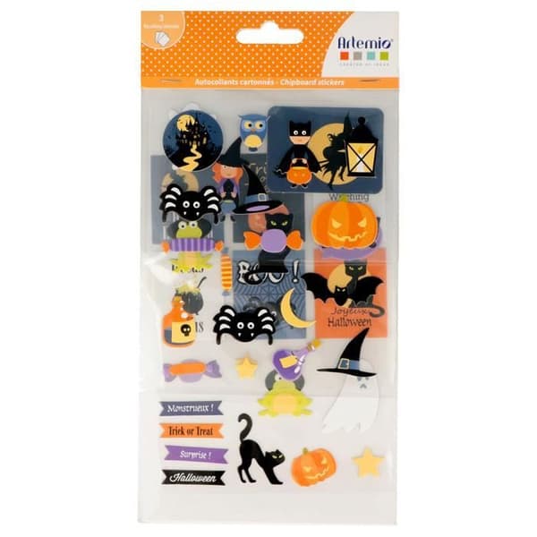 Autocollanter - Artemio - Halloween - Kartong - Orange - Blandat