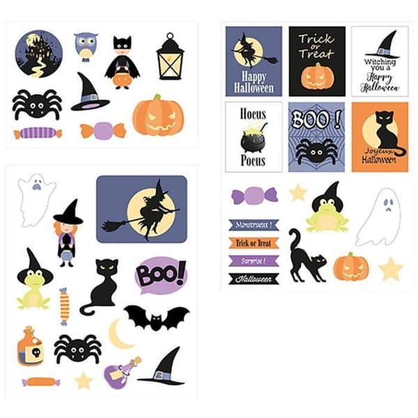 Autocollanter - Artemio - Halloween - Kartong - Orange - Blandat