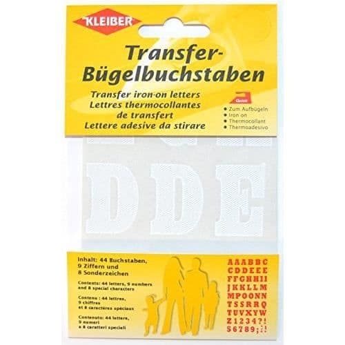 Autocollanter - Kleiber - Bokstäver och siffror - Vit - 3.5x2.5 cm - Värmeöverföring