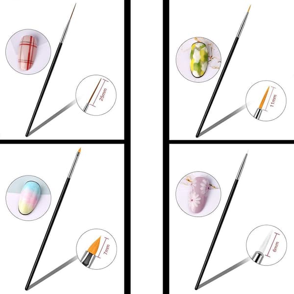 15 kpl Nail Art setti pistemaalaus lakka sivellin kynä Työkalut