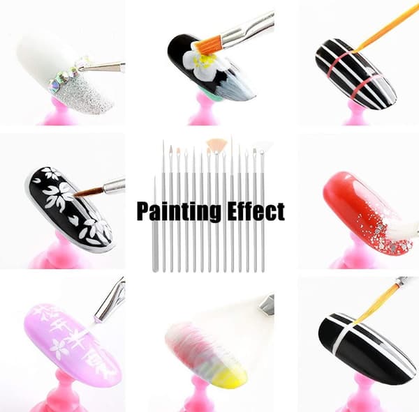 15 kpl Nail Art setti pistemaalaus lakka sivellin kynä Työkalut