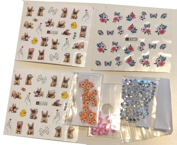 Nageldekorationer kit mix paket nagelfest