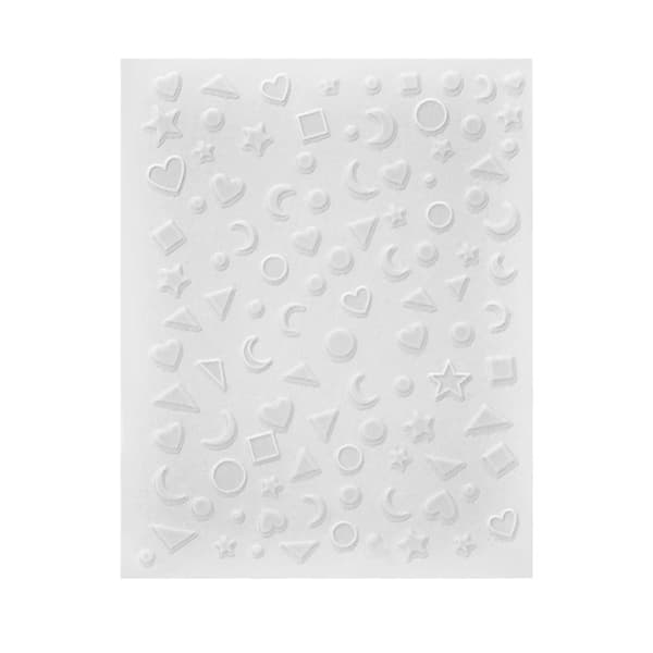 2 stora ark nagelstickers blomma måne hjärta figur
