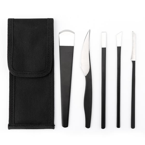 INF Pedicure knivsæt 5-pak Sort