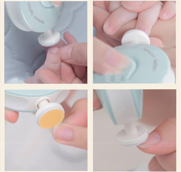 Baby / Vuxen nageltrimmer - nagelfilssats med 6 ersättningsdynor