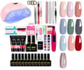 Miniatyrbild 1 av 4: Nail Gel Nagelkit med UV lampa Nagellack
