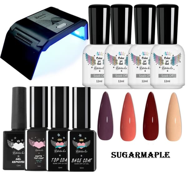 Gellack Nagel Kit med Uv Lampa