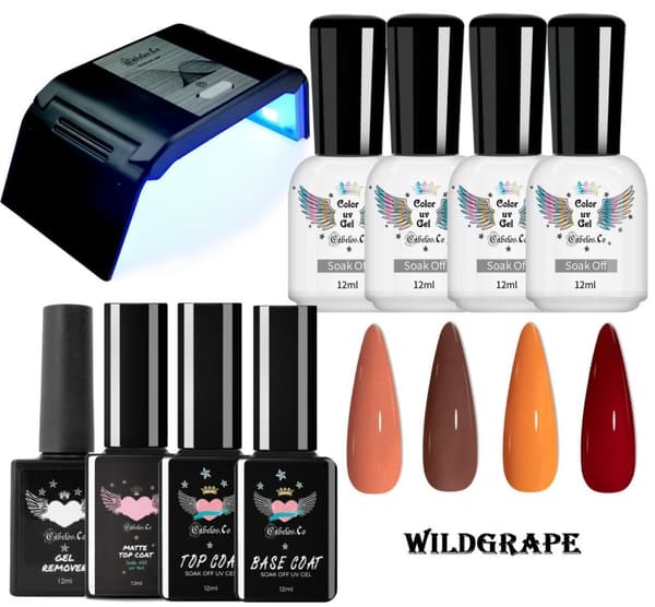 Gellack Nagel Kit med Uv Lampa