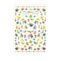 Miniatyrbild 4 av 4: 2 stora ark nagelstickers fjäril och blomma