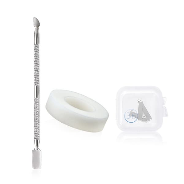 INF Groove Nail Correction Kit med Dead Skin Pusher Nail Corrector PE-tejp M