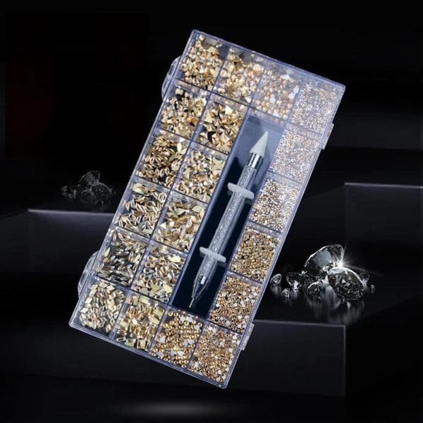 Negldekorasjonssett / Rhinestones - Nail Art
