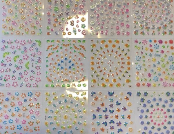paketmix med nagelstickers 8 ark