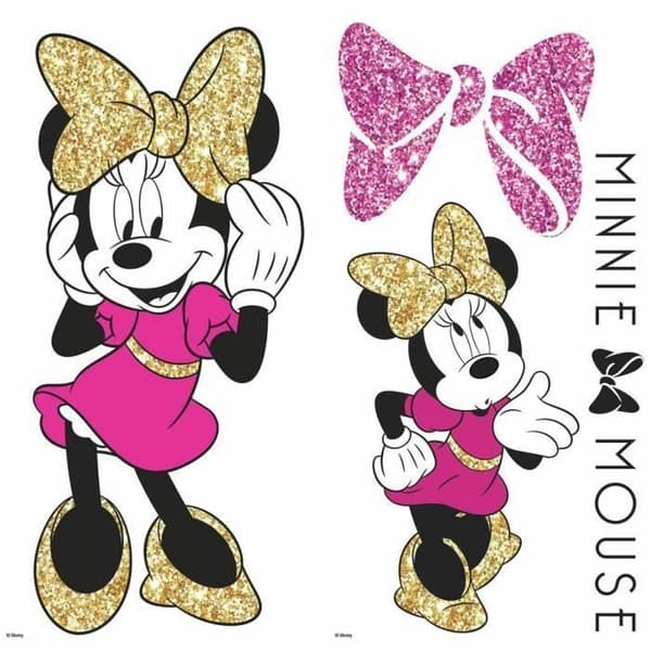 Jätte Minnie Mouse Glitter Disney Stickers