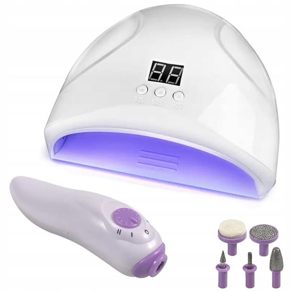 UV Lampa + Elektrisk Nagelfil inkl Tillbehör Manikyr Kit Naglar