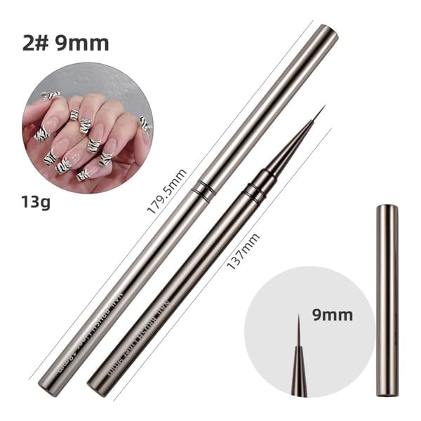 INF 5 delar professionella nagelborstar med lock