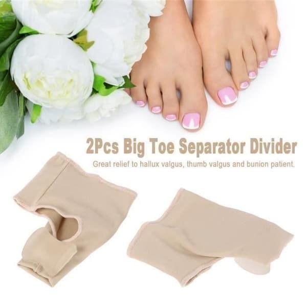 2st stortåavskiljare Hallux Valgus Protector Corrector Ortopedisk justerare Gel Svamp Fotvård J0E0