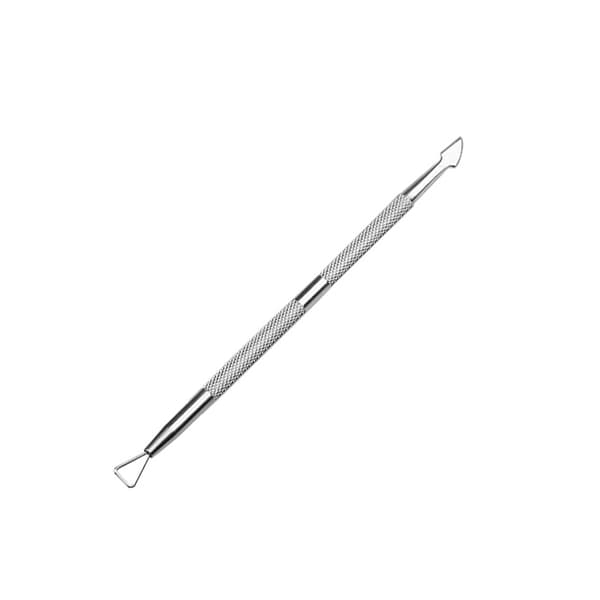 INF Dual-ended rustfritt stål cuticle pusher