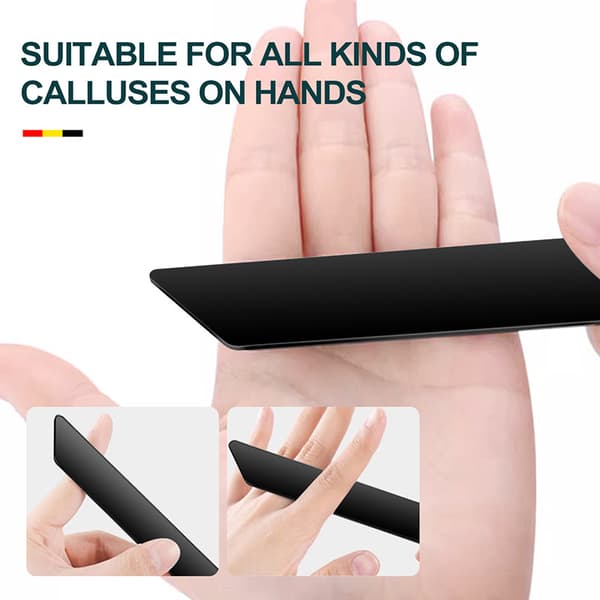INF Sort Finger Callus Remover, Rustfrit stål fodfil til død hud