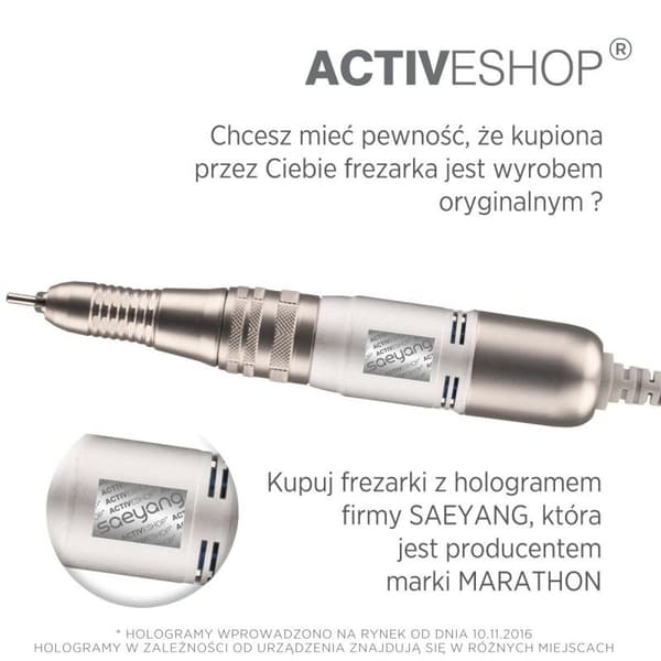 Saeyang Marathon Mighty fräsmaskin vit + SH20N