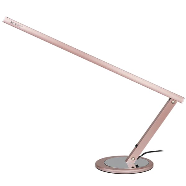Ohut LED-pöytävalaisin, ruusukultaa