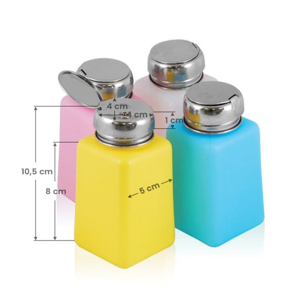 Flaska med krompump, 180 ml, blanda färg