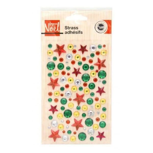 Klistermärken - Rhinestone Stars - 105 stycken