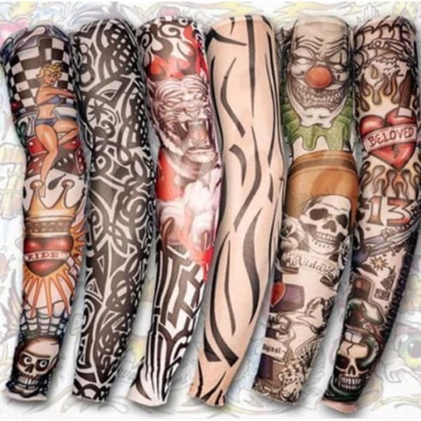 Tillfälliga tatueringsärmar - 6st