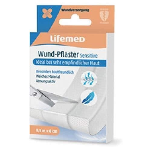 LIFEMED SENSITIVE DRESSING, VIT, 500 MM X 60 MM SVART 99014