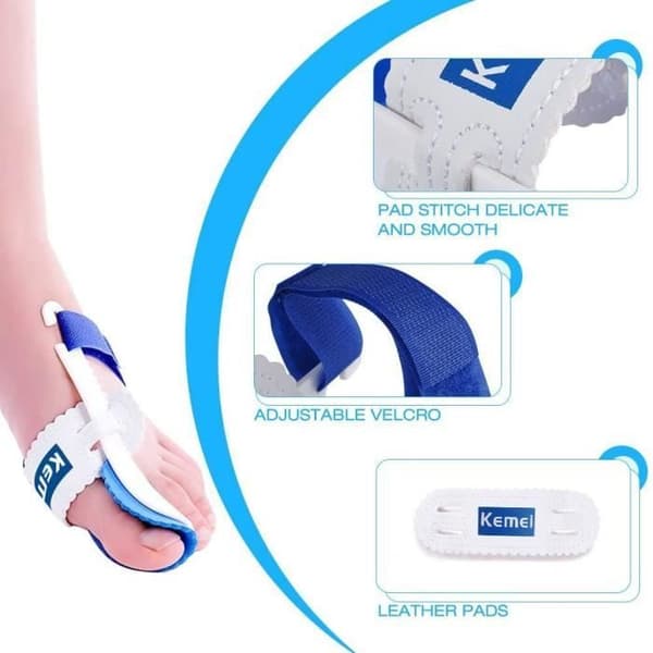 Kemei par korrigeringsdynor med skena för Hallux Valgus och bunion smärtlindring och korrigering för[~60]