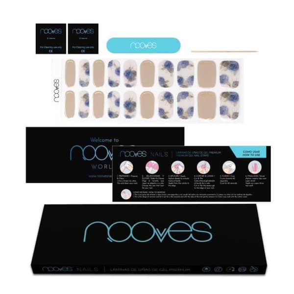 Premium Precured Gel Nail Stickers - Elegant Floral - NOOVES