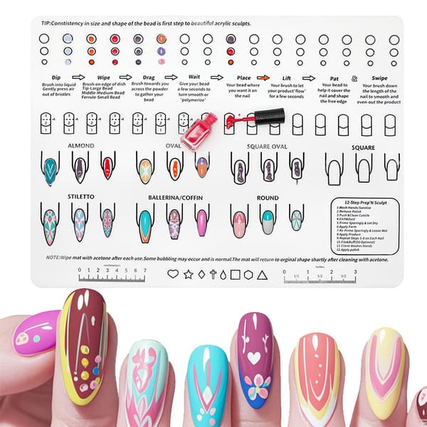 INF Silikonmatta för nagelträning