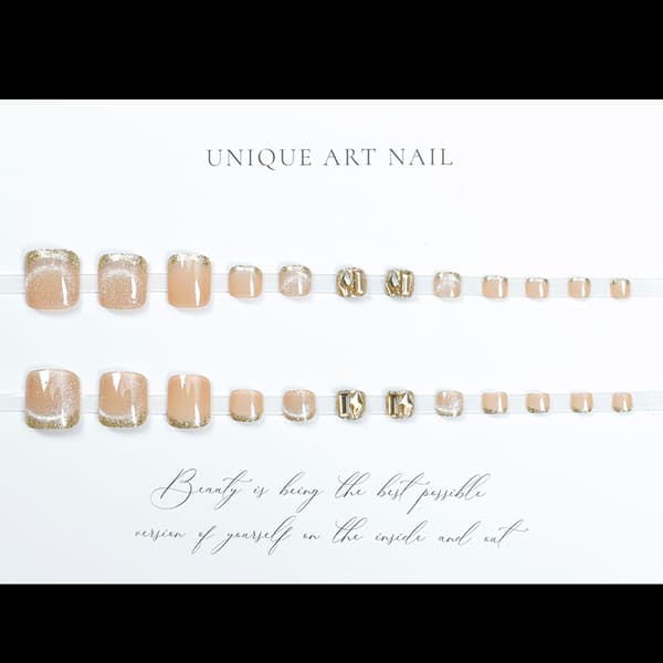 INF Brune Katteøye Full Diamant Tåneglplaster - 24 Stykker