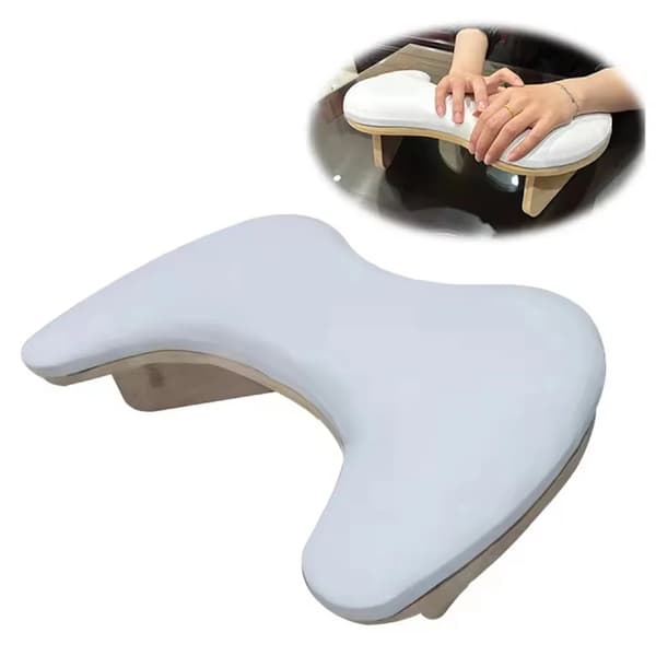 U-muotoinen kynsivarren tuki, ergonominen muotoilu, pehmeä PU-materiaali,VALKOINEN